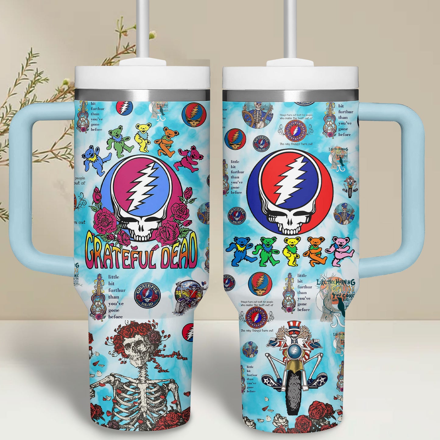 NEW PREMIUM GRATEFUL DEAD 40 OZ TUMBLER 05