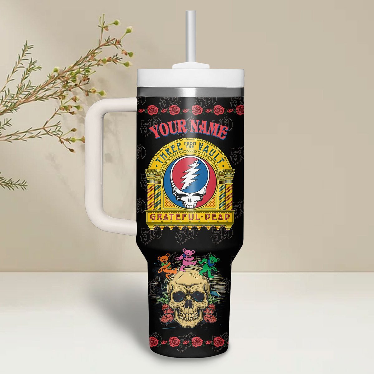 NEW PREMIUM GRATEFUL DEAD 40 OZ TUMBLER 04
