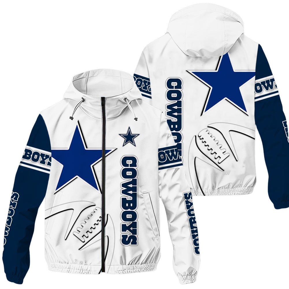 NEW PREMIUM DALLAS COWBOYS NFL WINDBREAKER JACKET