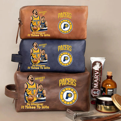 Indiana Pacers Leather Toiletry Bag