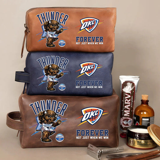 Oklahoma City Thunder Leather Toiletry Bag
