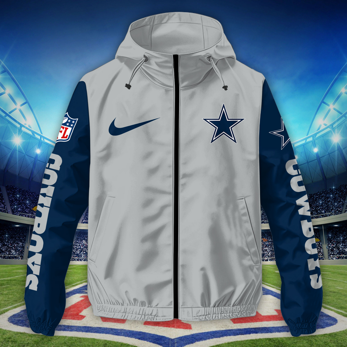 NEW PREMIUM DALLAS COWBOYS NFL WINDBREAKER JACKET