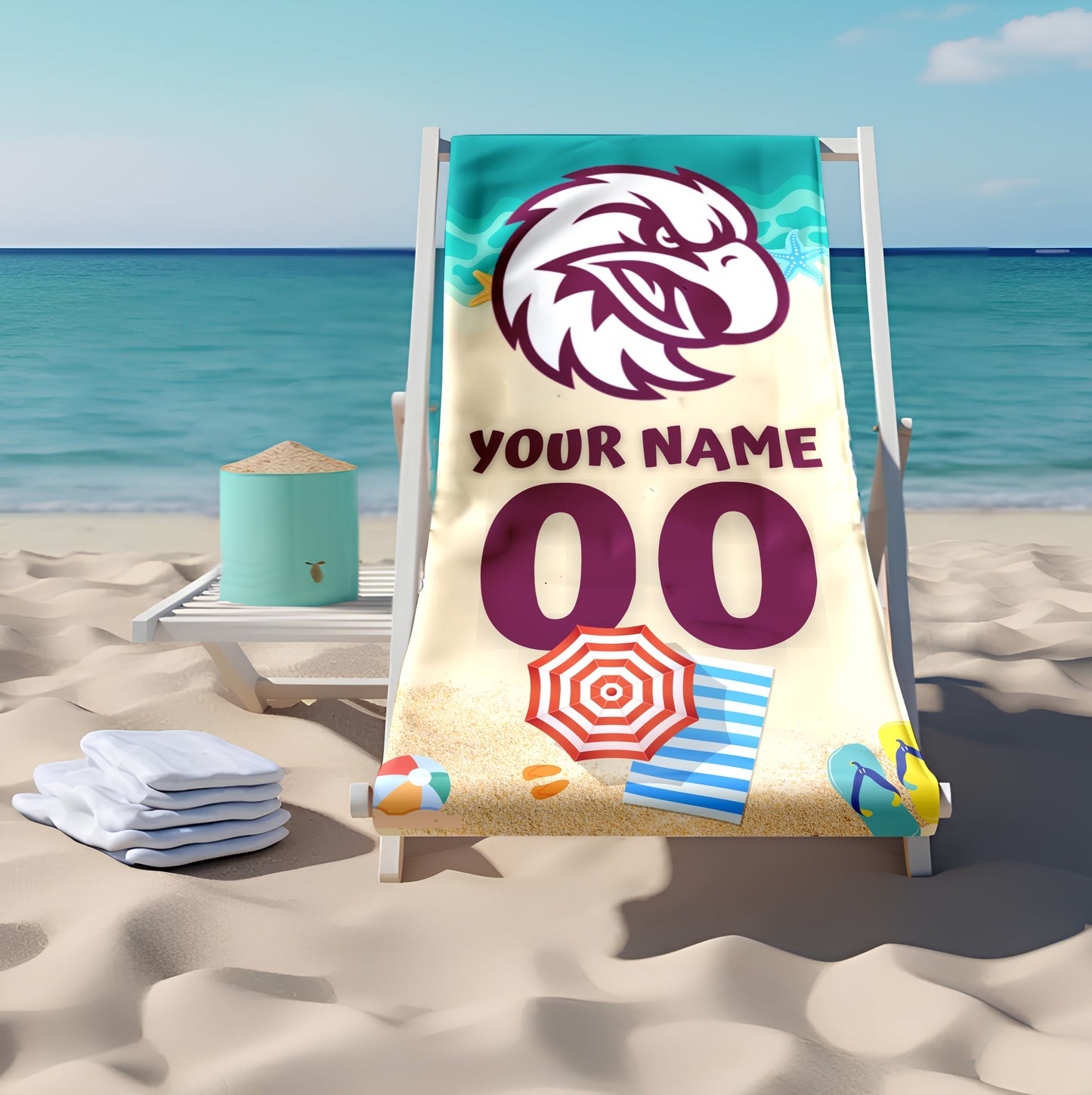 Just Landed - Senior 2025 Beach, Bath Towel ( KID & ADULT Size )