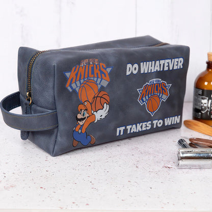 New York Knicks Leather Toiletry Bag
