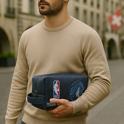 Minnesota Timberwolves Leather Toiletry Bag