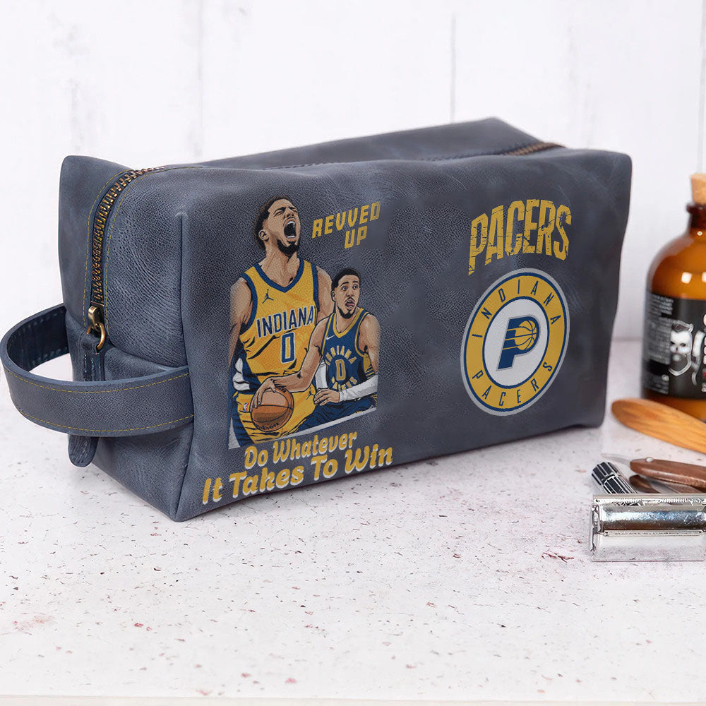 Indiana Pacers Leather Toiletry Bag