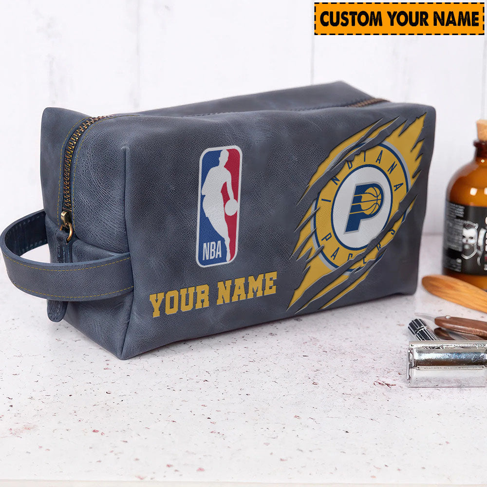 Indiana Pacers Leather Toiletry Bag
