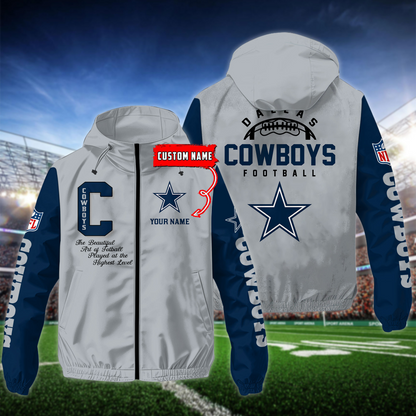 NEW PREMIUM DALLAS COWBOYS NFL WINDBREAKER JACKET