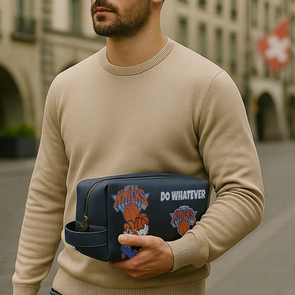 New York Knicks Leather Toiletry Bag