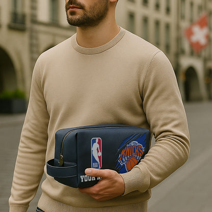 New York Knicks Leather Toiletry Bag