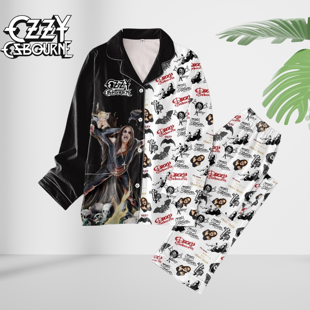 NEW PREMIUM BLACK SABBATH x OZZY OSBOURNE PYJAMAS SET