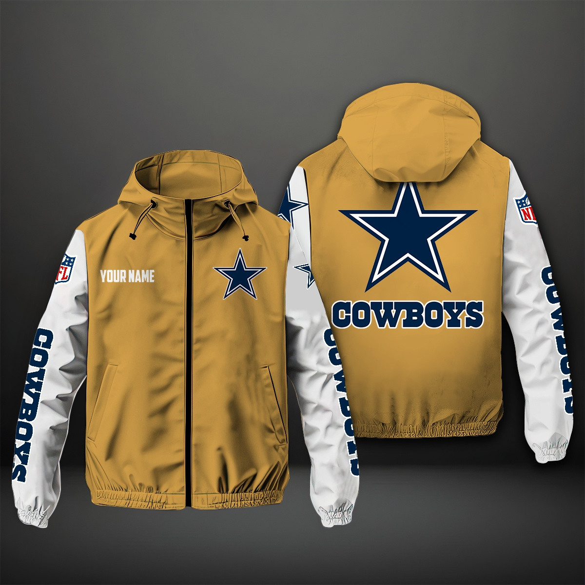 NEW PREMIUM DALLAS COWBOYS NFL WINDBREAKER JACKET