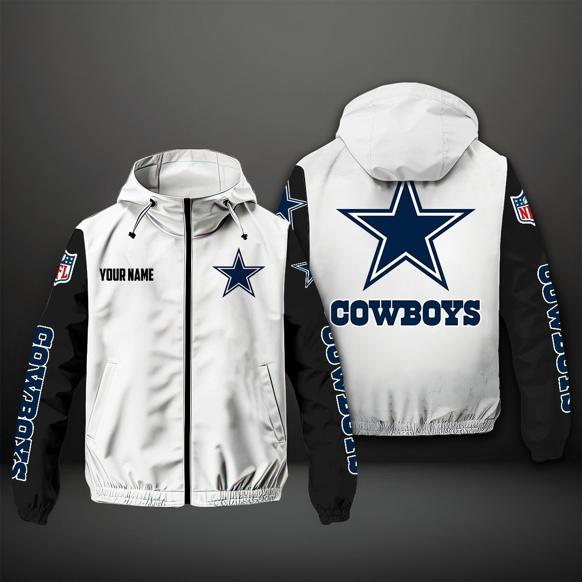 NEW PREMIUM DALLAS COWBOYS NFL WINDBREAKER JACKET