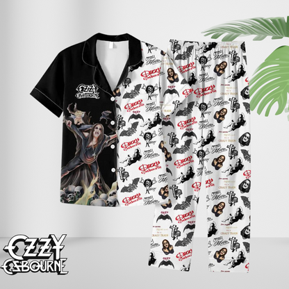 NEW PREMIUM BLACK SABBATH x OZZY OSBOURNE PYJAMAS SET