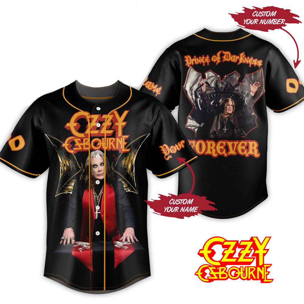 NEW PREMIUM BLACK SABBATH x OZZY OSBOURNE BASEBALL JERSEY