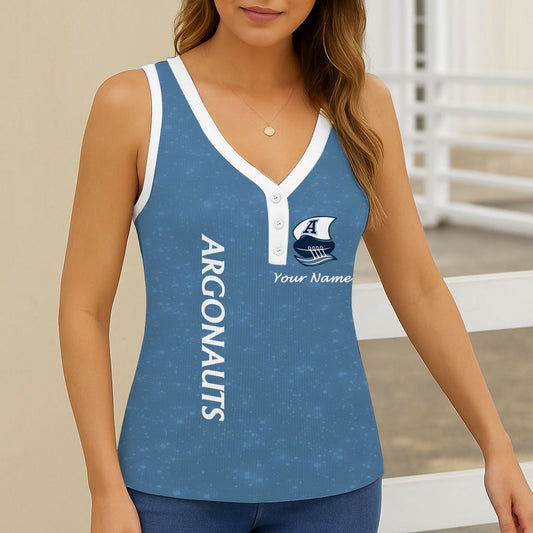 New CFL Personalized Women V-neck Sleeveless