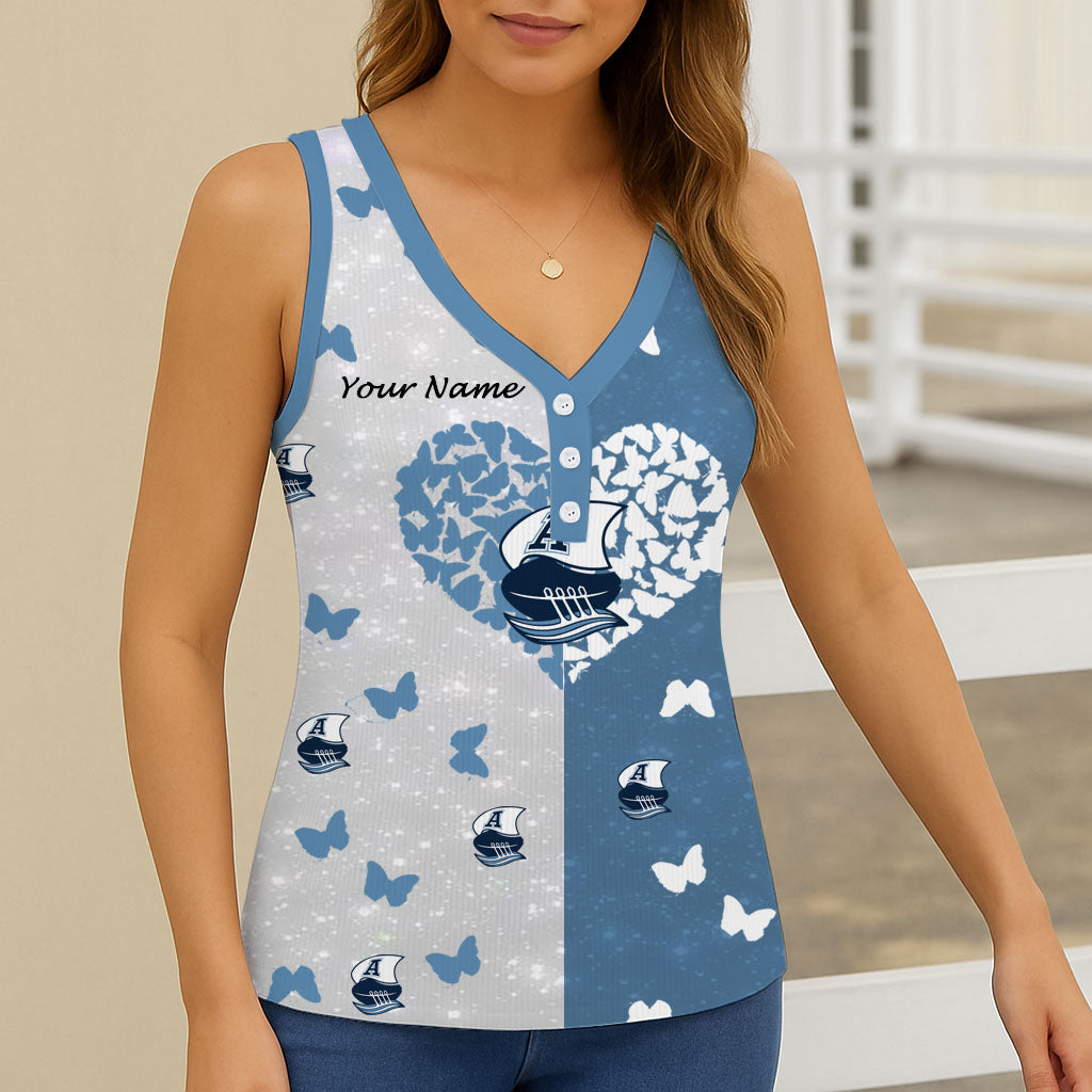 New CFL Personalized Women V-neck Sleeveless