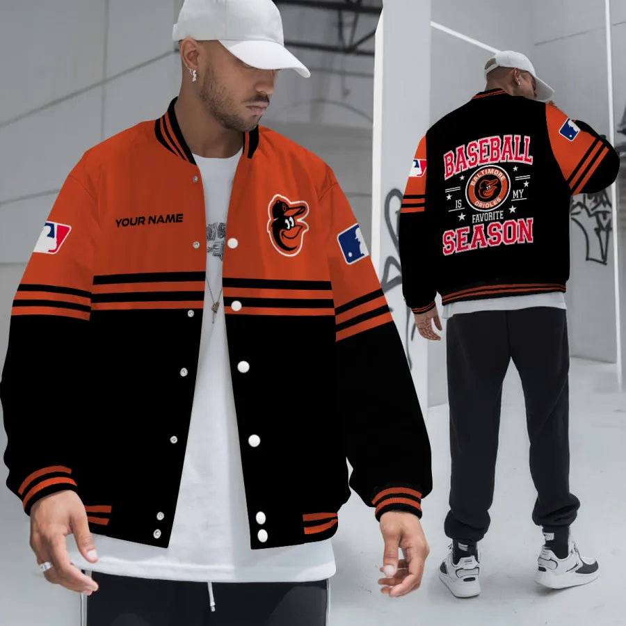 LIMITED EDITION - NEW CUSTOMIZED MLB25 BOS BALTIMORE ORIOLES BASEBALL JACKET
