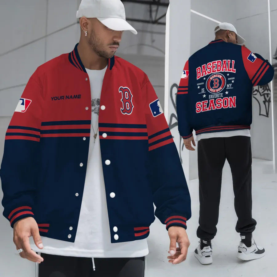 LIMITED EDITION - NEW CUSTOMIZED MLB03 BRS BOSTON RED SOX BASEBALL JACKET