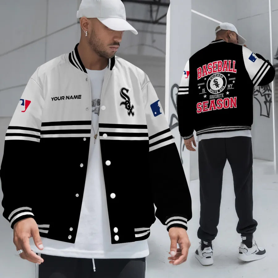 LIMITED EDITION - NEW CUSTOMIZED MLB26 CWS CHICAGO WHITE SOX BASEBALL JACKET