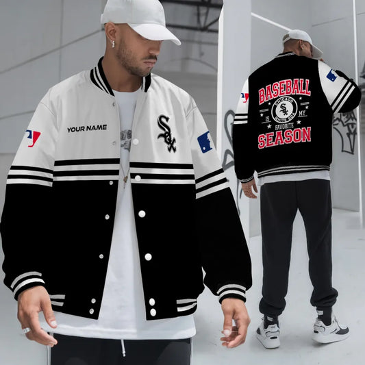 LIMITED EDITION - NEW CUSTOMIZED MLB26 CWS CHICAGO WHITE SOX BASEBALL JACKET