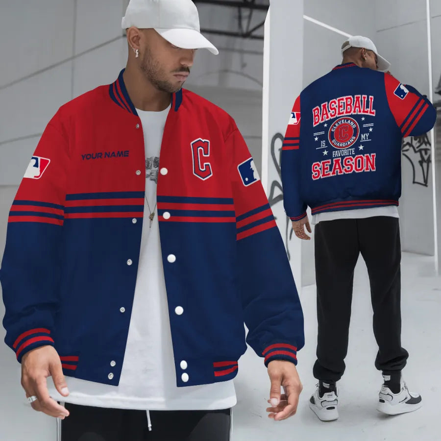 LIMITED EDITION - NEW CUSTOMIZED MLB13 CGS CLEVELAND GUARDIANS BASEBALL JACKET