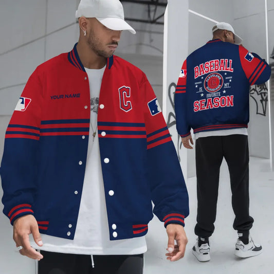 LIMITED EDITION - NEW CUSTOMIZED MLB13 CGS CLEVELAND GUARDIANS BASEBALL JACKET
