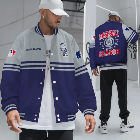 LIMITED EDITION - NEW CUSTOMIZED MLB30 COR COLORADO ROCKIES BASEBALL JACKET