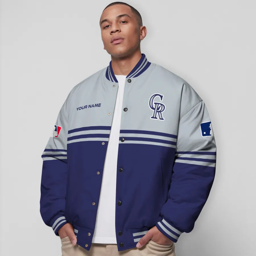 LIMITED EDITION - NEW CUSTOMIZED MLB30 COR COLORADO ROCKIES BASEBALL JACKET