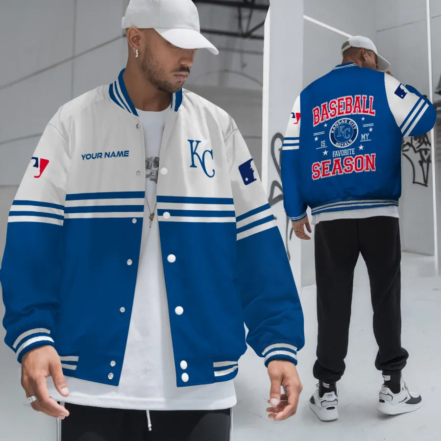 LIMITED EDITION - NEW CUSTOMIZED MLB19 KCR KANSAS CITY ROYALS BASEBALL JACKET