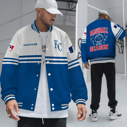 LIMITED EDITION - NEW CUSTOMIZED MLB19 KCR KANSAS CITY ROYALS BASEBALL JACKET