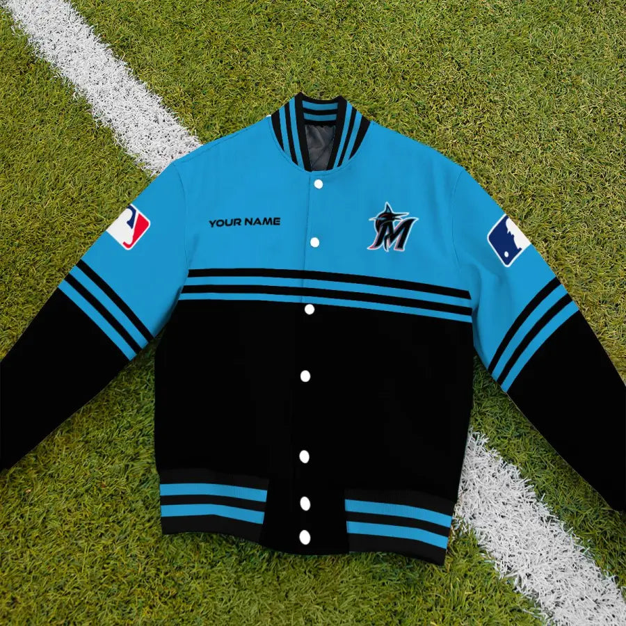 LIMITED EDITION - NEW CUSTOMIZED MLB20 MMS MIAMI MARLINS BASEBALL JACKET