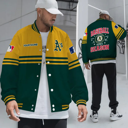 LIMITED EDITION - NEW CUSTOMIZED MLB23 OAS OAKLAND ATHLETICS BASEBALL JACKET