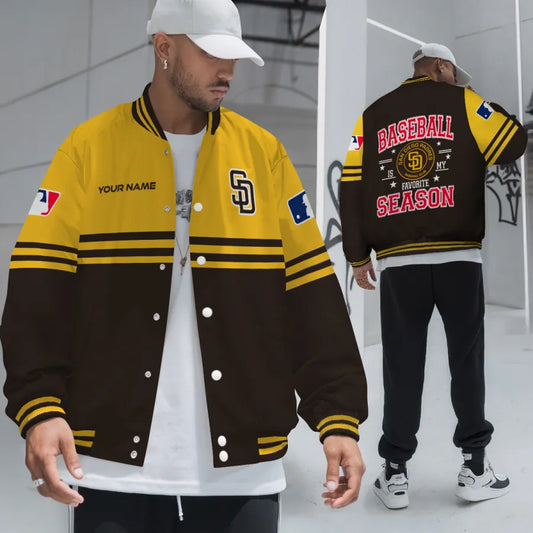 LIMITED EDITION - NEW CUSTOMIZED MLB18 SDP SAN DIEGO PADRES BASEBALL JACKET