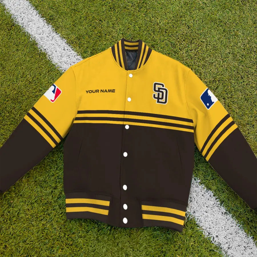 LIMITED EDITION - NEW CUSTOMIZED MLB18 SDP SAN DIEGO PADRES BASEBALL JACKET