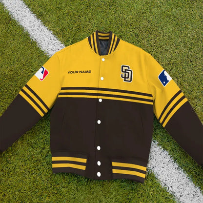 LIMITED EDITION - NEW CUSTOMIZED MLB18 SDP SAN DIEGO PADRES BASEBALL JACKET