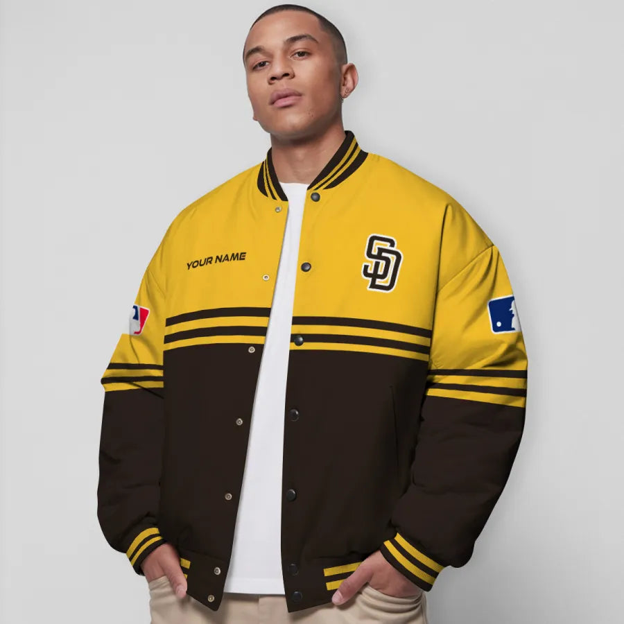 LIMITED EDITION - NEW CUSTOMIZED MLB18 SDP SAN DIEGO PADRES BASEBALL JACKET