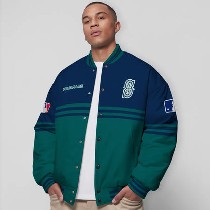 LIMITED EDITION - NEW CUSTOMIZED MLB14 SMS SEATTLE MARINERS BASEBALL JACKET