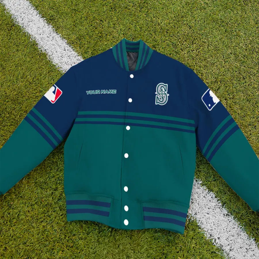 LIMITED EDITION - NEW CUSTOMIZED MLB14 SMS SEATTLE MARINERS BASEBALL JACKET