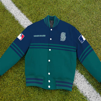 LIMITED EDITION - NEW CUSTOMIZED MLB14 SMS SEATTLE MARINERS BASEBALL JACKET