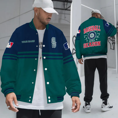 LIMITED EDITION - NEW CUSTOMIZED MLB14 SMS SEATTLE MARINERS BASEBALL JACKET
