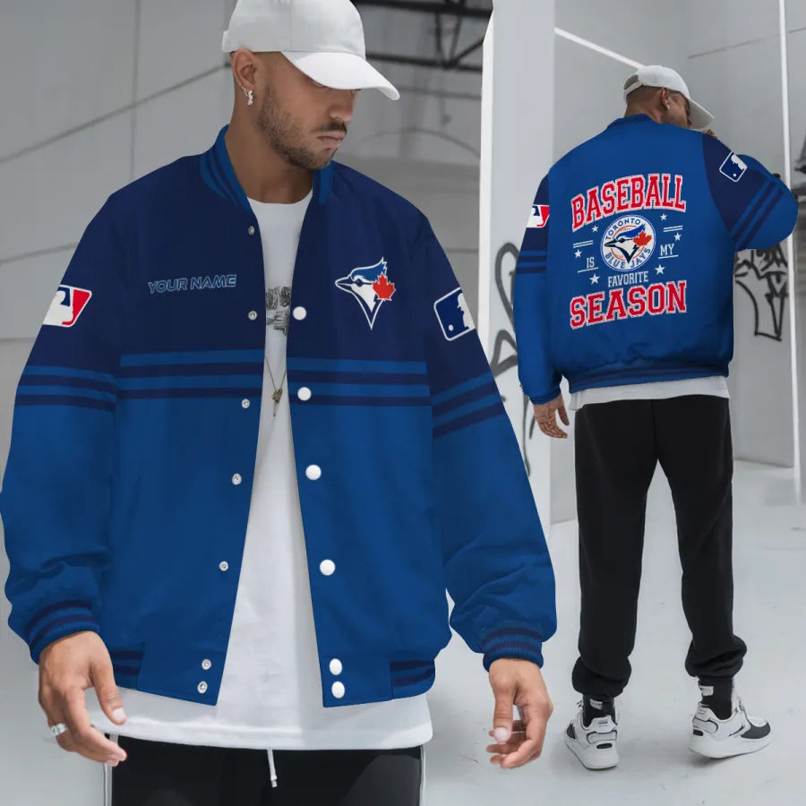 LIMITED EDITION - NEW CUSTOMIZED MLB12 TBJ TORONTO BLUE JAYS BASEBALL JACKET