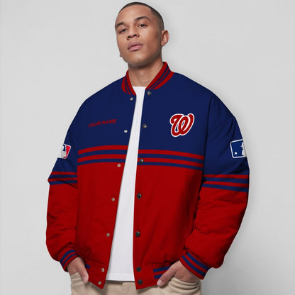 LIMITED EDITION - NEW CUSTOMIZED MLB28 WNS WASHINGTON NATIONALS BASEBALL JACKET