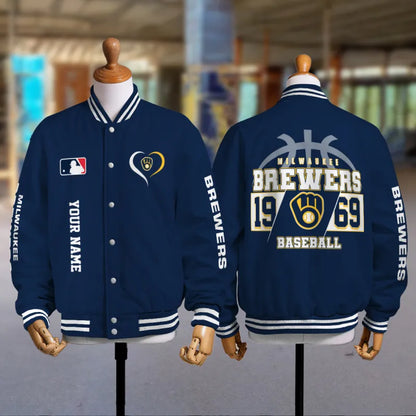 LIMITED EDITION - NEW CUSTOMIZED MLB15 MBS MILWAUKEE BREWERS UNISEX T-SHIRT, POLO, HOODIE & JACKETS