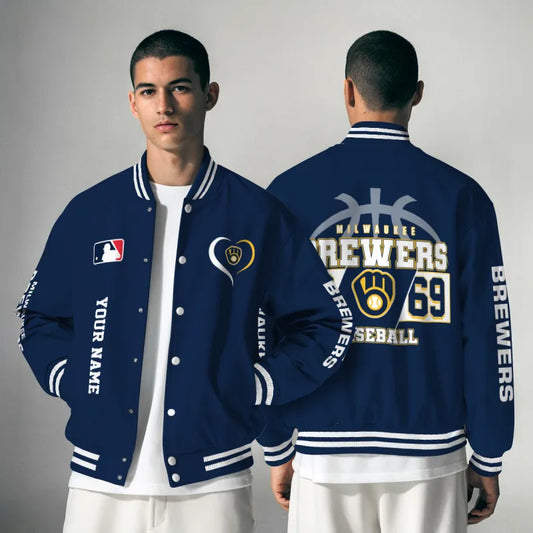 LIMITED EDITION - NEW CUSTOMIZED MLB15 MBS MILWAUKEE BREWERS UNISEX T-SHIRT, POLO, HOODIE & JACKETS