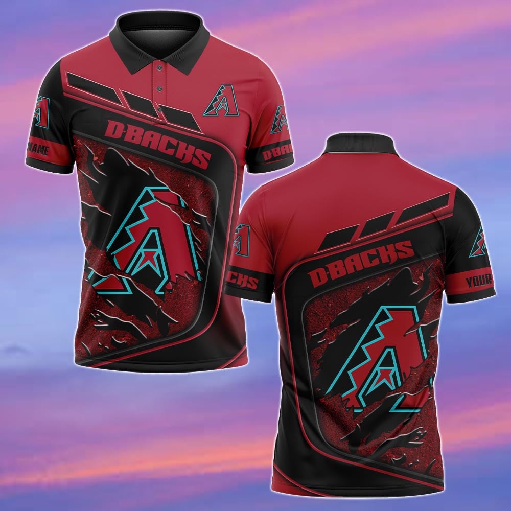 LIMITED EDITION - NEW CUSTOMIZED MLB07 ADS ARIZONA DIAMONDBACKS POLO SHIRT