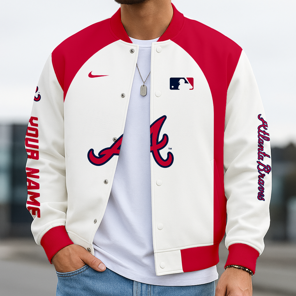 LIMITED EDITION - NEW CUSTOMIZED MLB09 ABS ATLANTA BRAVES BASEBALL JACKET
