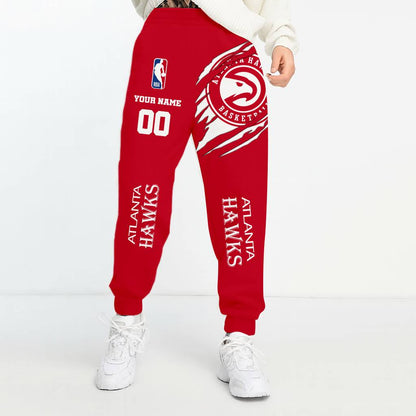 LIMITED EDITION - NEW CUSTOMIZED NBA17 AH ATLANTA HAWKS UNISEX LONG PANTS