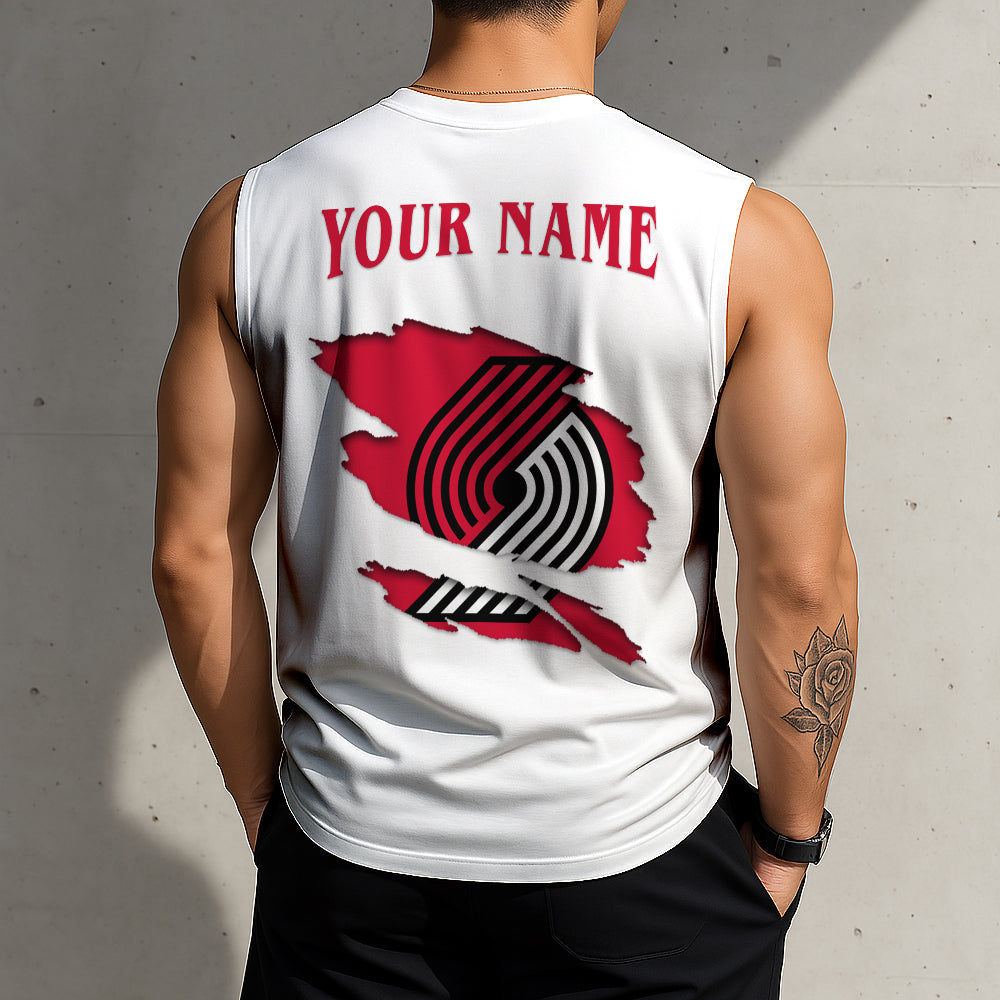 LIMITED EDITION - NEW CUSTOMIZED NBA22 PT PORTLAND TRAIL BLAZERS TANKTOP & GYM SHIRT
