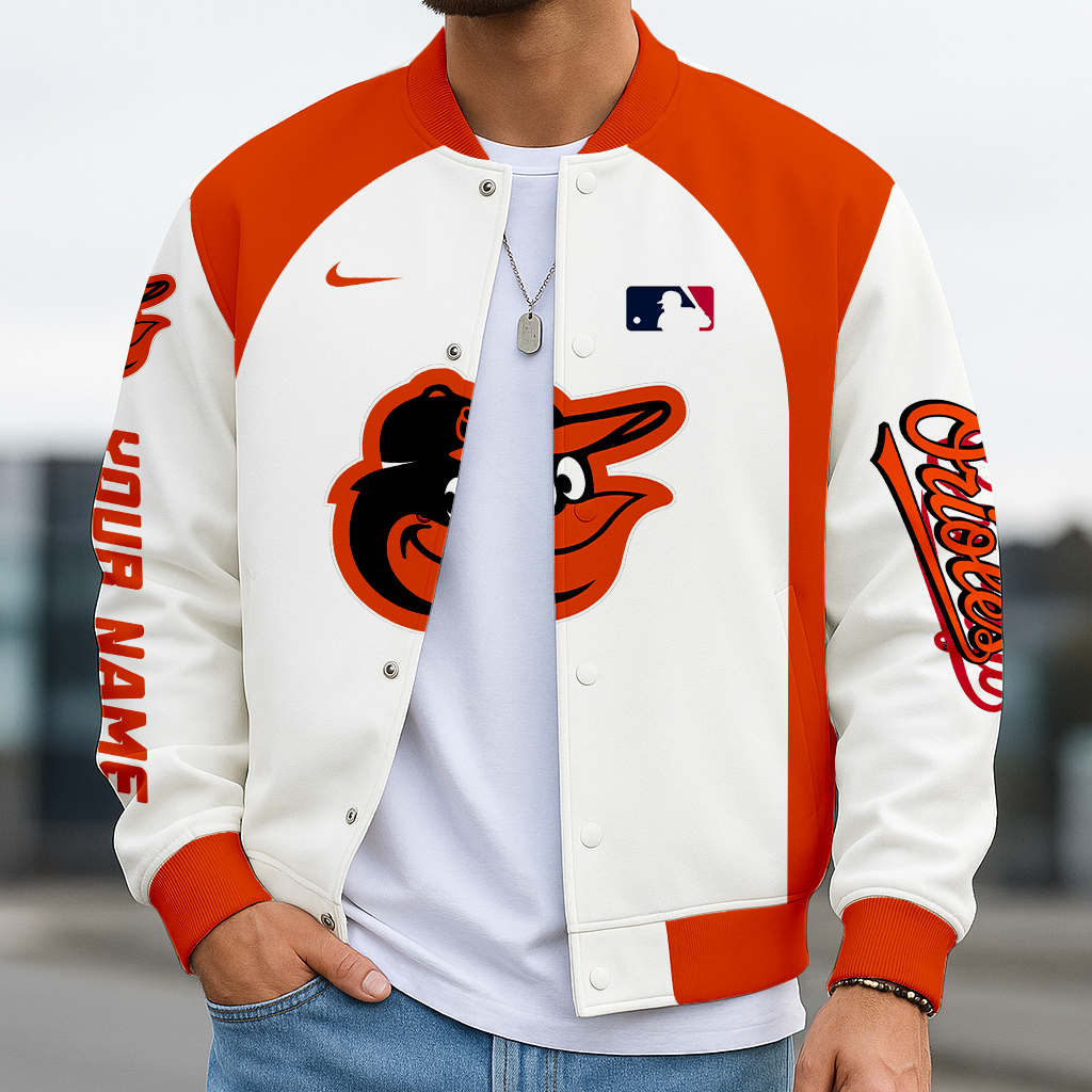 LIMITED EDITION - NEW CUSTOMIZED MLB25 BOS BALTIMORE ORIOLES BASEBALL JACKET